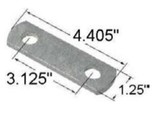 Shackle Strap Kit 3 1/8" hole ctr 1-1/4"W x 4-1/2"L (qty4)